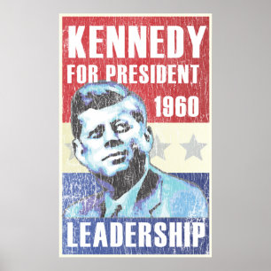 Pôster John F. Kennedy Presidente Histórico