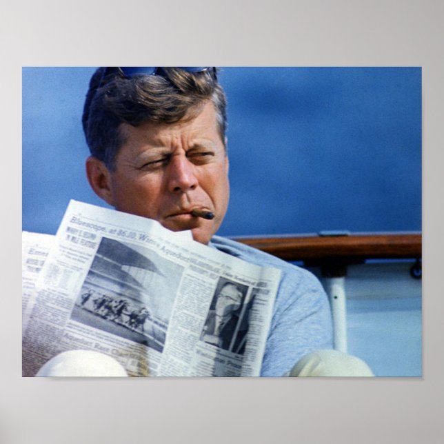 Poster John F Kennedy Smoking (Frente)