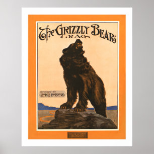 Poster John Frew - Urso Grizzly Rag