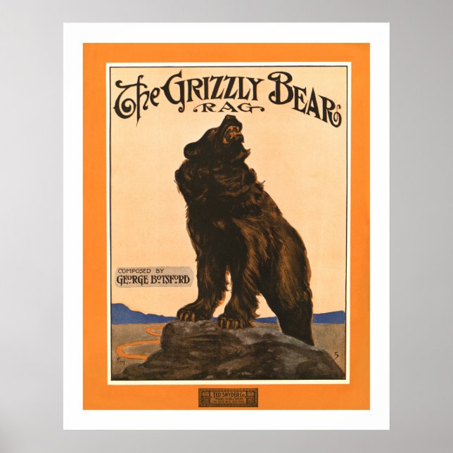 Poster John Frew - Urso Grizzly Rag (Frente)