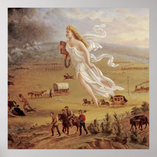 Poster John Gast - Progresso Americano