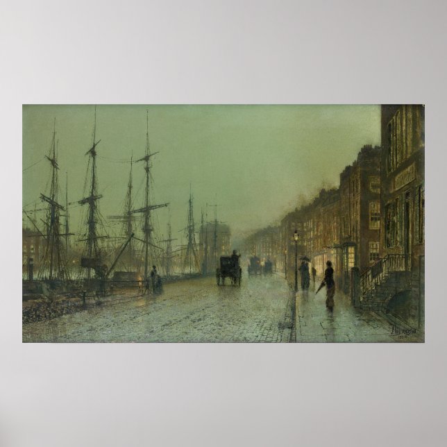 Poster John Grimshaw - Entrega no Clyde, 1881 (Frente)