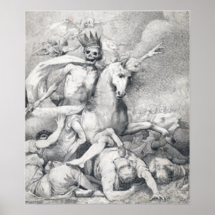 Poster John Hamilton Mortimer Morte em um Cavalo Pálido