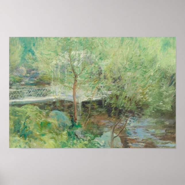 Poster John Henry Twachtman - A Ponte Branca (Frente)