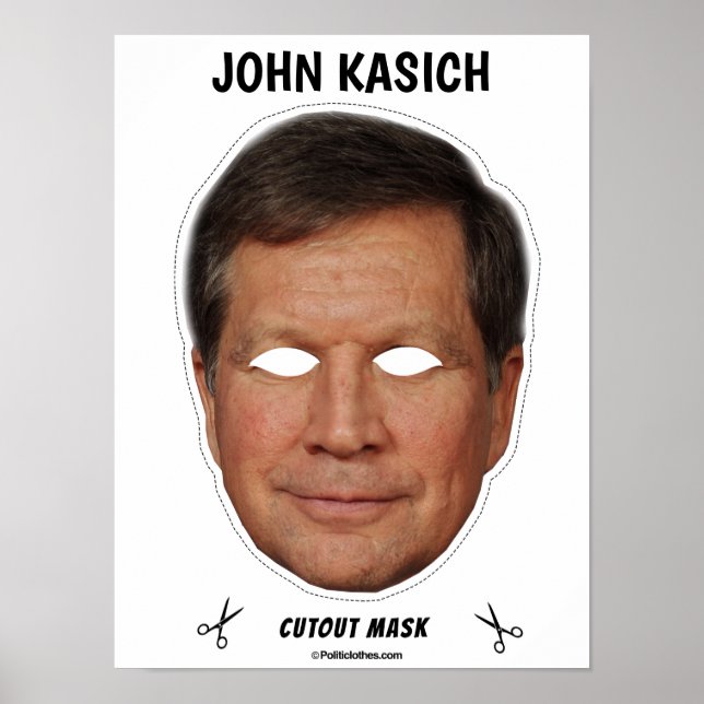 Poster JOHN KASICH Halloween Mask (Frente)