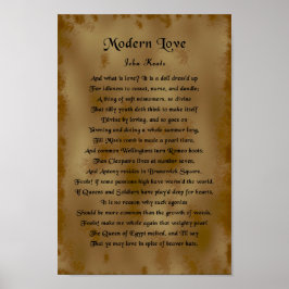 Poster John Keats, Amor Moderno
