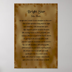 Poster John Keats, Estrela Bela