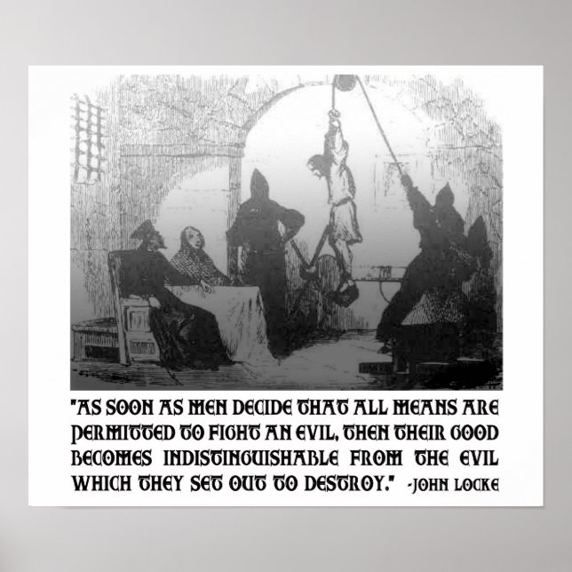 Pôster John Locke cita o final e os meios (Frente)