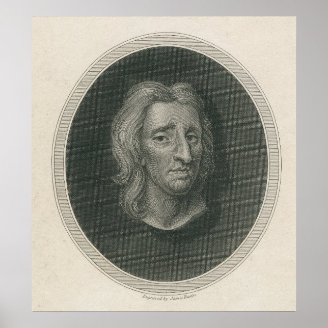 Poster John Locke, engraved by James Basire (Frente)