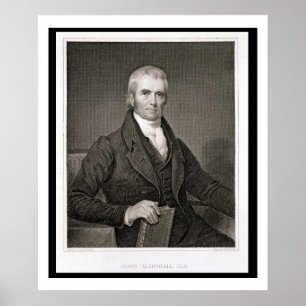 Pôster John Marshall (1755-1835), gravado pelo calcinador