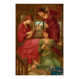 Pôster John Melhuish Strudwick nos dias de ouro CC1056