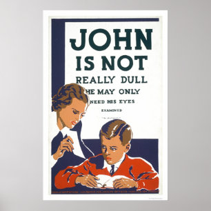 Pôster John não é WPA 1937 maçante
