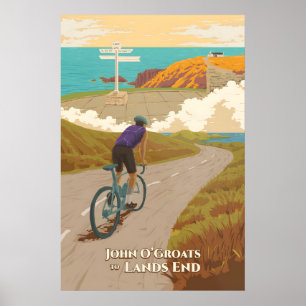 Poster John OGroats para Lands End Cartaz de Viagem de Ci