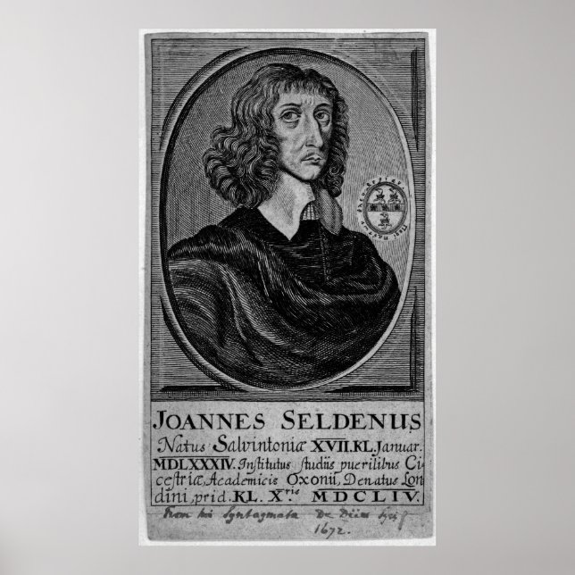 Poster John Selden, 1672 (Frente)