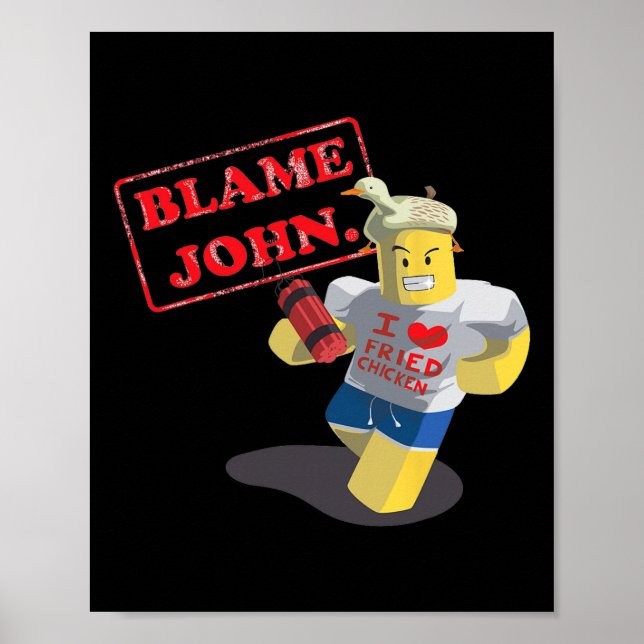 Poster John Shedletsky Eu Amo Frango Frito Eu Sou O Nasci (Frente)