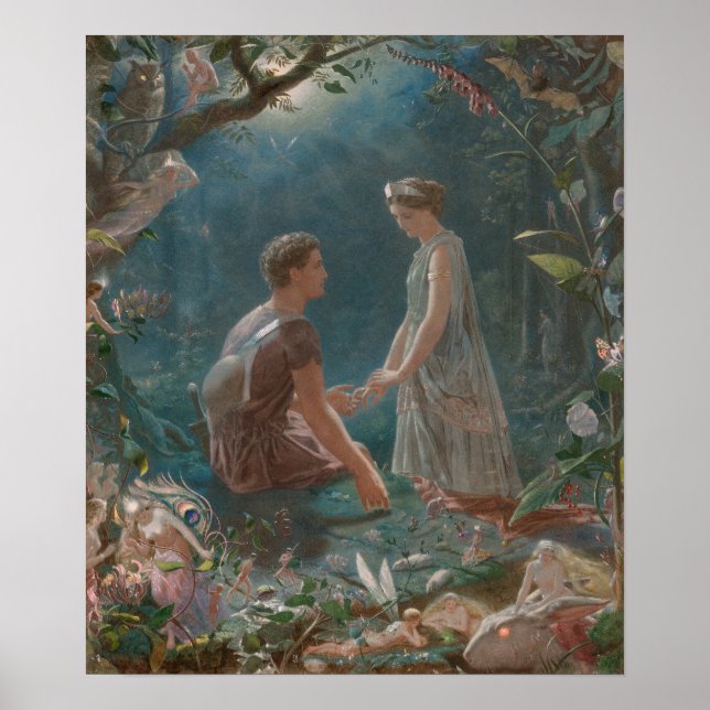 Poster John Simmons Hermia e Lysander Shakespeare (Frente)
