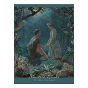 Pôster John Simmons Hermia e plenos Verões CC0754 de