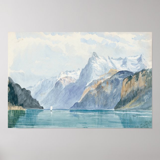 Poster John Singer Sargent - Bay of Uri, Brunnen (Frente)