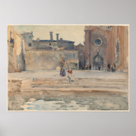 Poster John Singer Sargent Campo dei Frari, Veneza Itália