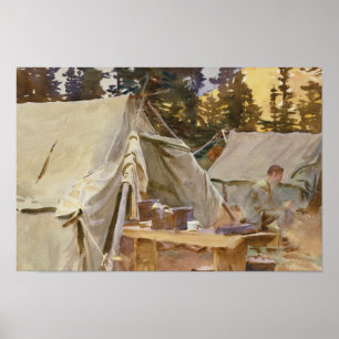 Poster John Singer Sargent - Campo no lago O'Hara