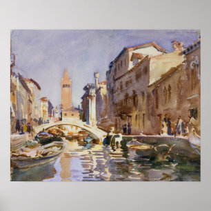 Poster John Singer Sargent - canal Venetian
