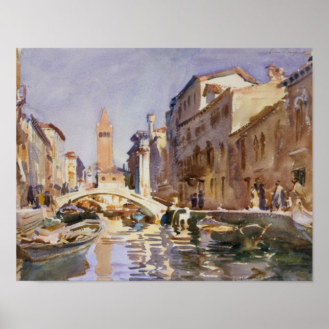 Poster John Singer Sargent - Canal Venetiano (Frente)