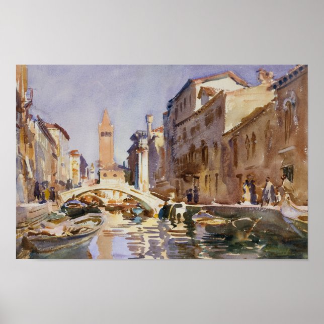 Poster John Singer Sargent - Canal Venetiano (Frente)