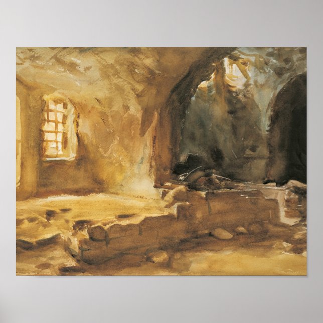 Poster John Singer Sargent - Cellar-Arras Arruinadas (Frente)