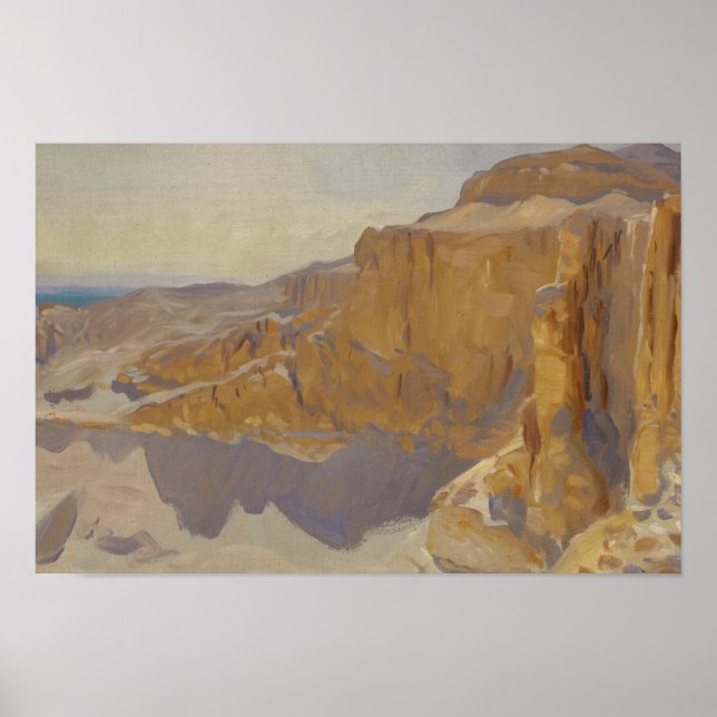 Poster John Singer Sargent - Cliff no Deir el Bahri (Frente)