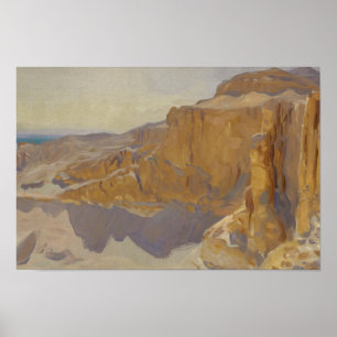 Poster John Singer Sargent - Cliffs at Deir el Bahri