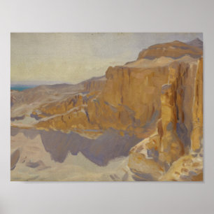 Poster John Singer Sargent - Cliffs at Deir el Bahri