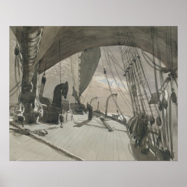 Poster John Singer Sargent - Convés de Navio em Lua (Frente)