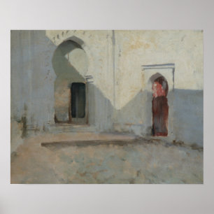 Poster John Singer Sargent - Courtyard, Tetuan, Marrocos