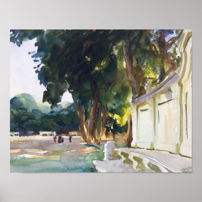 Poster John Singer Sargent - Dia médio espanhol, Aranjuez (Frente)