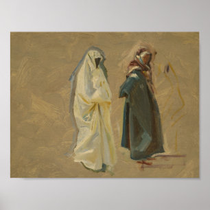 Poster John Singer Sargent - Estudo de Duas Beduínas