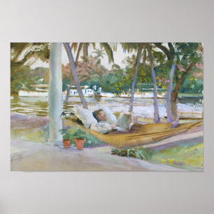 Poster John Singer Sargent - Figura em Hammock, Florida