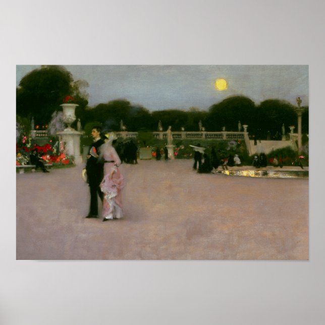 Poster John Singer Sargent - In the Luxembourg Gardens (Frente)