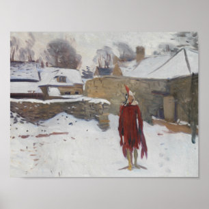 Poster John Singer Sargent - Mannikin na neve