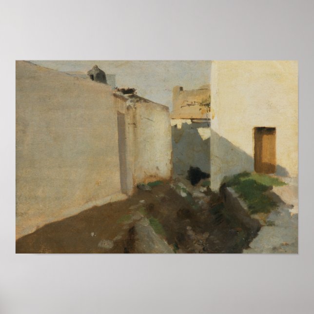 Poster John Singer Sargent - Muros Brancos à Luz do Sol (Frente)