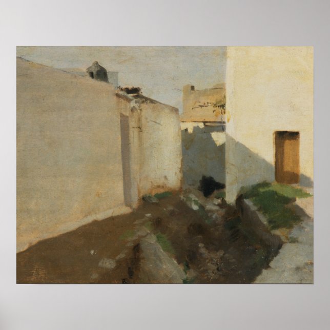 Poster John Singer Sargent - Muros Brancos à Luz do Sol (Frente)