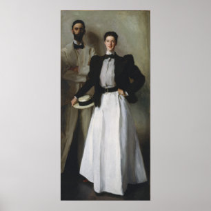 Poster John Singer Sargent - retrato do Sr. & da Sra.