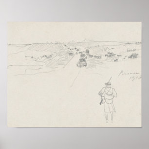 Poster John Singer Sargent - Road em Peronne