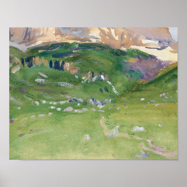 Poster John Singer Sargent - Sellar Alp, Dolomites (Frente)