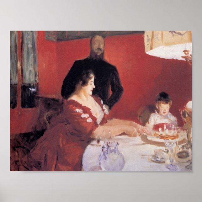 Poster John Singer Sargent- The Birthday Party (Frente)