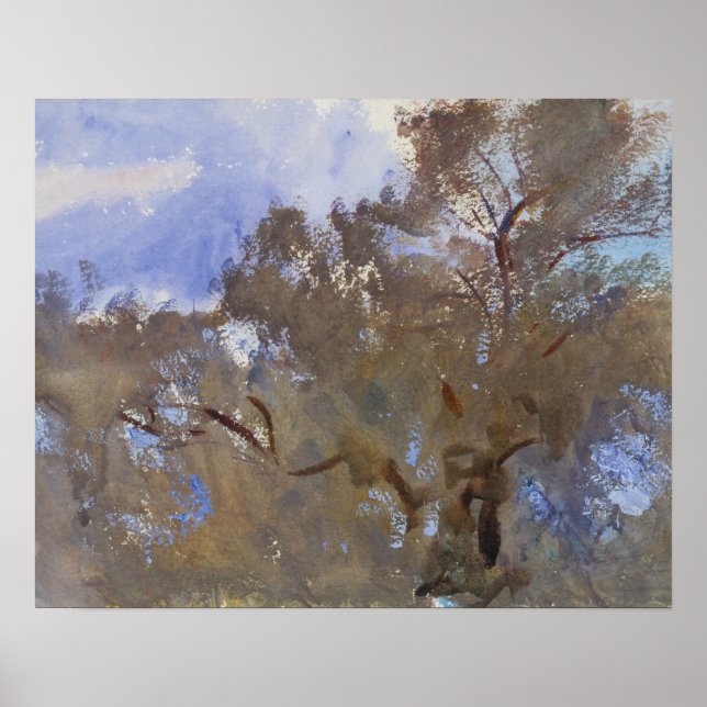 Poster John Singer Sargent - Treetops against Sky (Frente)