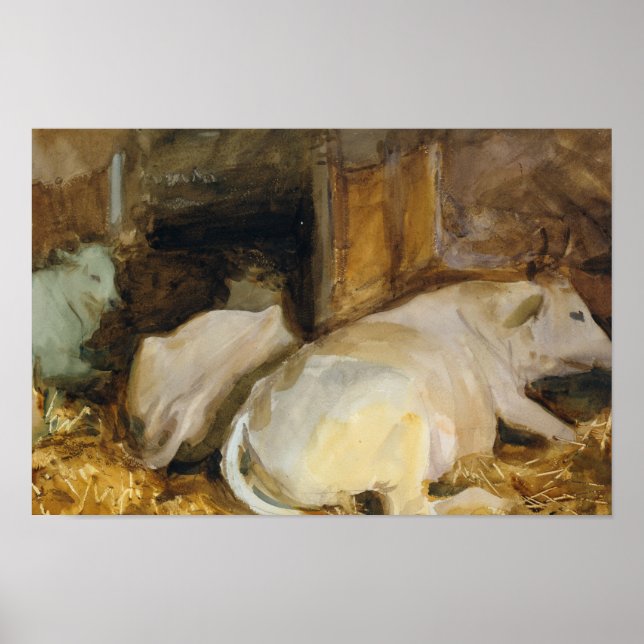 Poster John Singer Sargent - Três Oxen (Frente)