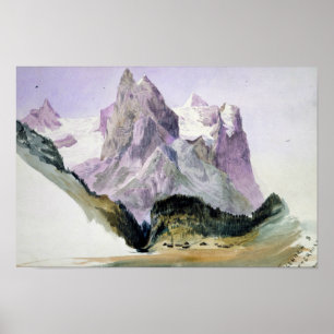 Poster John Singer Sargent - Wellhorn e Wetterhorn de