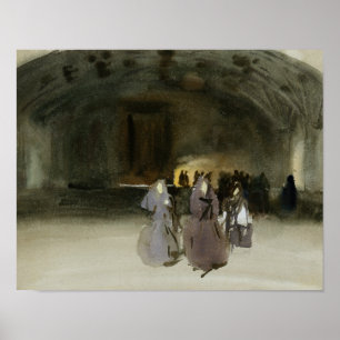 Poster John Singer Sargent - Women Approaching