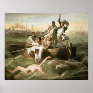 Pôster John Singleton Copley Watson e o tubarão