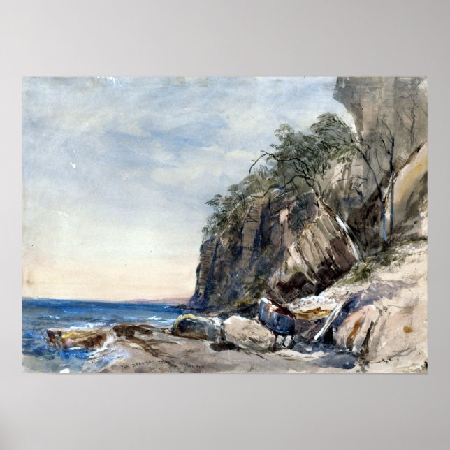 Poster John Skinner Prout The Dergo Crags, Hobarton (Frente)